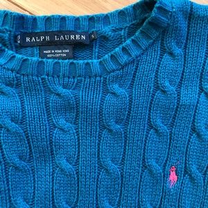 Turquoise Crew Neck Ralph Lauren Sweater